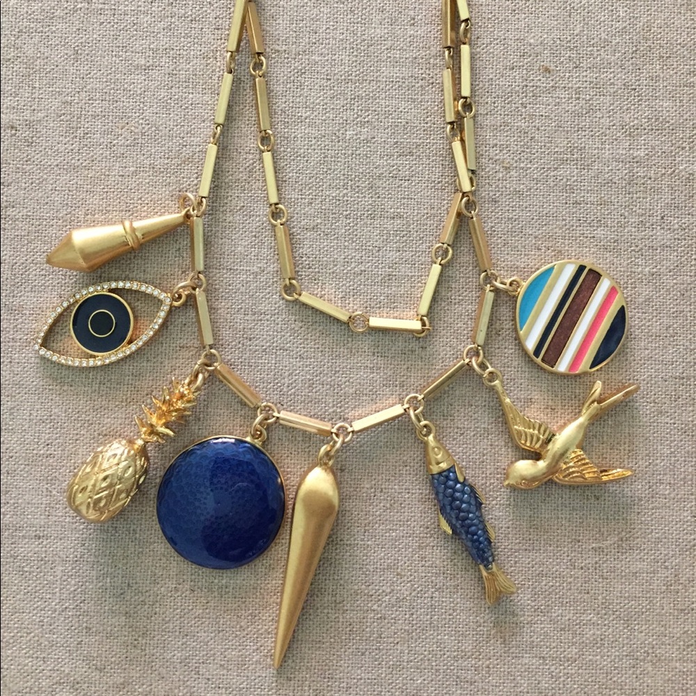 Stella and Dot Jett Charm Necklace - NWT